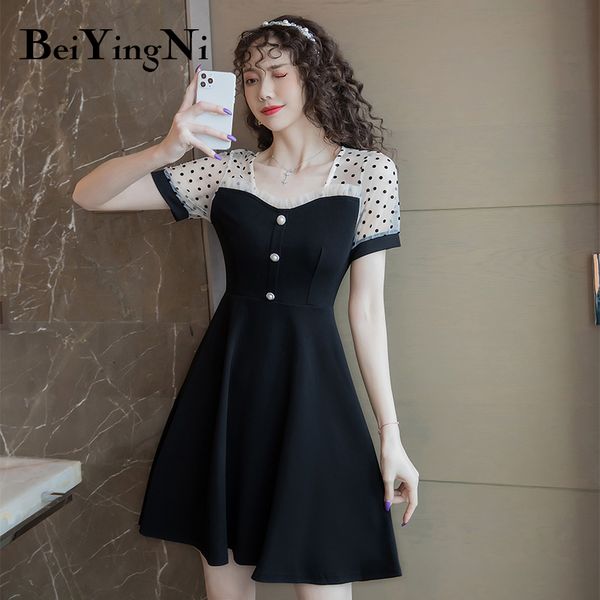 beiyingni dress woman 2020 summer fashion casual kawaii polka dot mesh patchwork mini dresses buttons korean a line vestido robe, Black;gray
beiyingni dress woman 2020 summer fashion casual kawaii polka dot mesh patchwork mini dresses buttons korean a line vestido robe, Black;gray