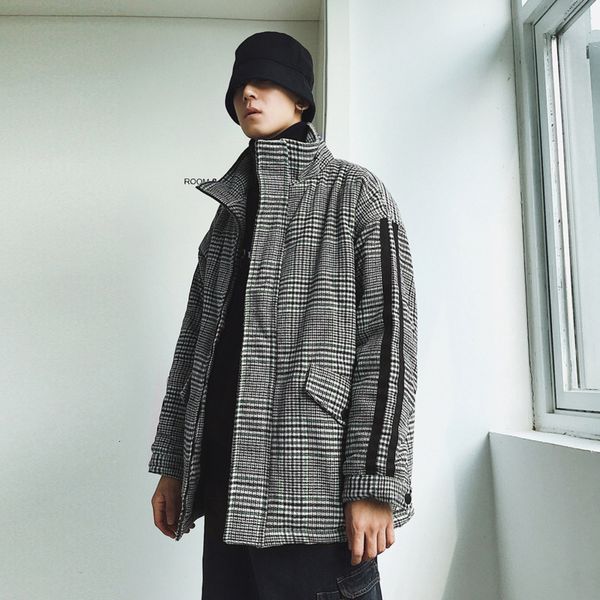 winter woolen jacket men fashion retro casual thickening parka men collar plaid coat man streetwear loose cotton male clothes, Black
winter woolen jacket men fashion retro casual thickening parka men collar plaid coat man streetwear loose cotton male clothes, Black