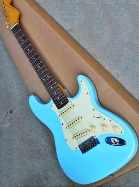 wholesale light blue color solid body with white pickguard rosewood fretboard electric guitar 190905
wholesale light blue color solid body with white pickguard rosewood fretboard electric guitar 190905
