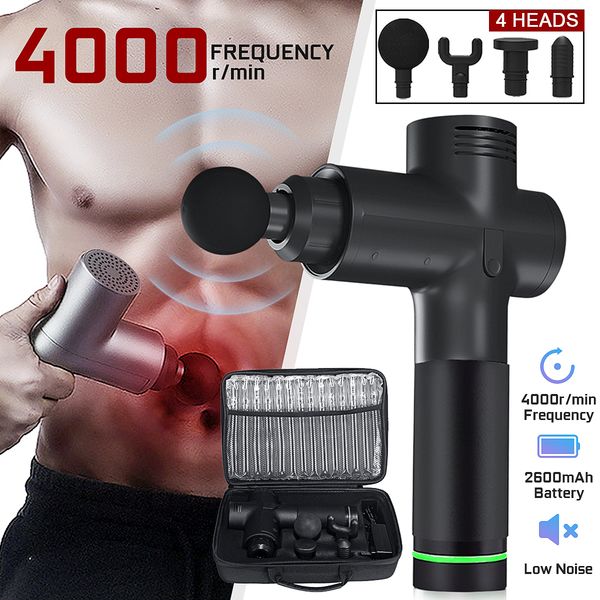 4000r/min therapy massage guns 3 gears muscle massager pain sport massage machine relax body slimming relief 4 heads with bag
4000r/min therapy massage guns 3 gears muscle massager pain sport massage machine relax body slimming relief 4 heads with bag