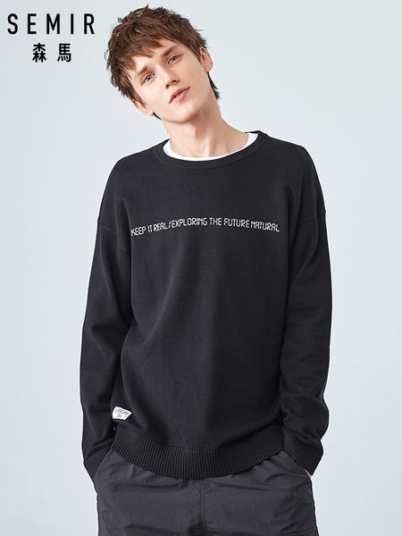 semir sweater men 2019 autumn new loose sweater hit color printing round neck pullover trend men's, White;black
semir sweater men 2019 autumn new loose sweater hit color printing round neck pullover trend men's, White;black