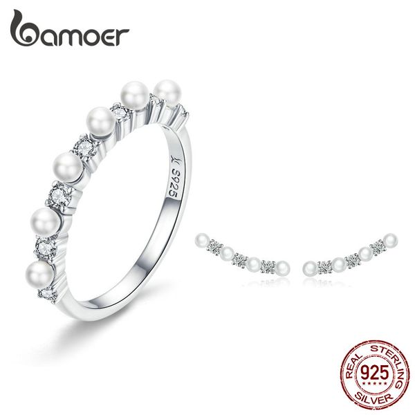 bamoer pearl jewelry sets 925 silver stackable finger ring and earrings for women elegant fine jewelry female gifts zhs116, Black
bamoer pearl jewelry sets 925 silver stackable finger ring and earrings for women elegant fine jewelry female gifts zhs116, Black