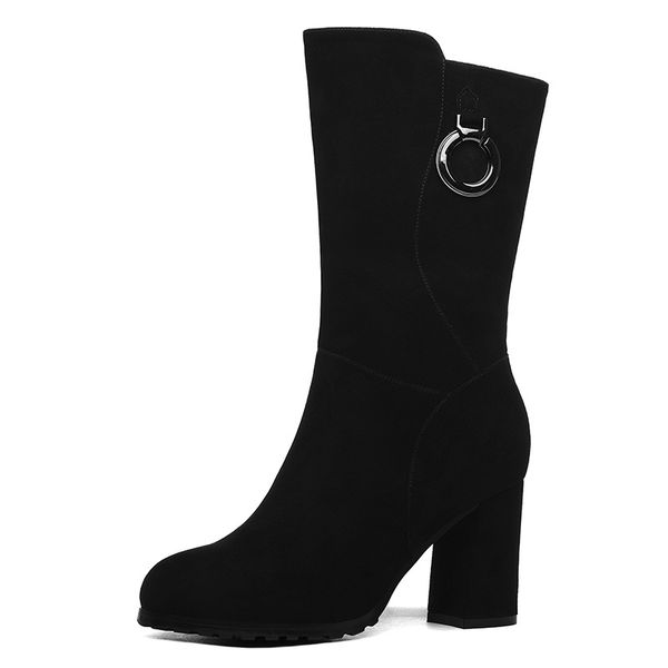 2019 new women's high heels boots pu shoes woman round head solid color side zipper fashion women's winter boots size 35-40, Black
2019 new women's high heels boots pu shoes woman round head solid color side zipper fashion women's winter boots size 35-40, Black