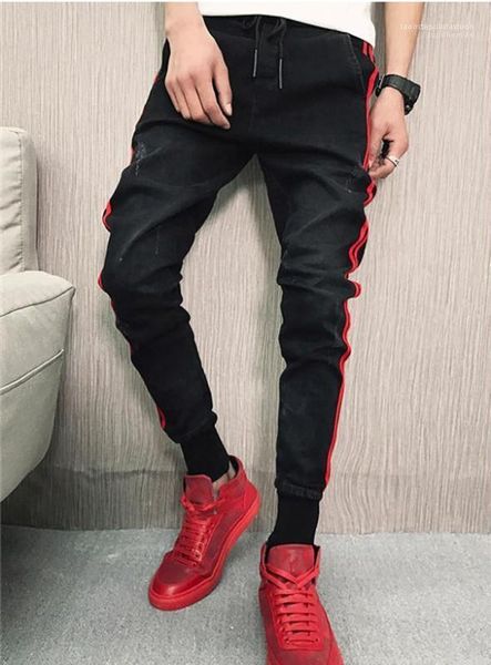 mens designer jeans men skinny elastic waist disterressed denim pencil pants teenager mens hiphop street jeans, Blue
mens designer jeans men skinny elastic waist disterressed denim pencil pants teenager mens hiphop street jeans, Blue