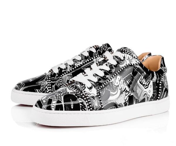 2019full packet luxury design red bottom sneaker for men women trainers seavaste men's flat junior print genuine leather, Black
2019full packet luxury design red bottom sneaker for men women trainers seavaste men's flat junior print genuine leather, Black
