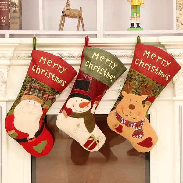 christmas decorations christmas gift bags of candy bag large machine embroidery santa claus socks
christmas decorations christmas gift bags of candy bag large machine embroidery santa claus socks