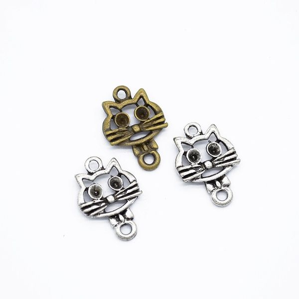 300pcs antique bronze & silver mini cute cat connector charms pendant for diy bracelets making ing
300pcs antique bronze & silver mini cute cat connector charms pendant for diy bracelets making ing