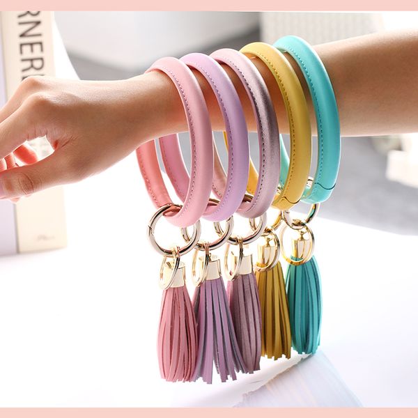 milesi leather bracelet keychain wristlet tassel bangle key ring gifts for women d0171, Silver
milesi leather bracelet keychain wristlet tassel bangle key ring gifts for women d0171, Silver