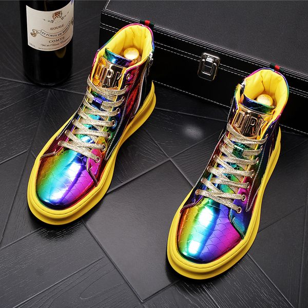 2020 new arrival street trendsetter shoes men garish showy casual shoes trending man leisure high zapatos de novio, Black
2020 new arrival street trendsetter shoes men garish showy casual shoes trending man leisure high zapatos de novio, Black