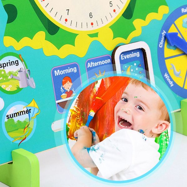 newborn wooden montessori toys baby weather calendar clock time cognition preschool education teaching aid toys for children
newborn wooden montessori toys baby weather calendar clock time cognition preschool education teaching aid toys for children