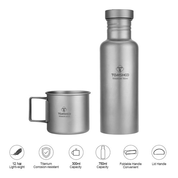 tomoutdoor sports tableware sets 300ml titanium cup and 750ml titanium water bottle water cup lightweight and durable
tomoutdoor sports tableware sets 300ml titanium cup and 750ml titanium water bottle water cup lightweight and durable