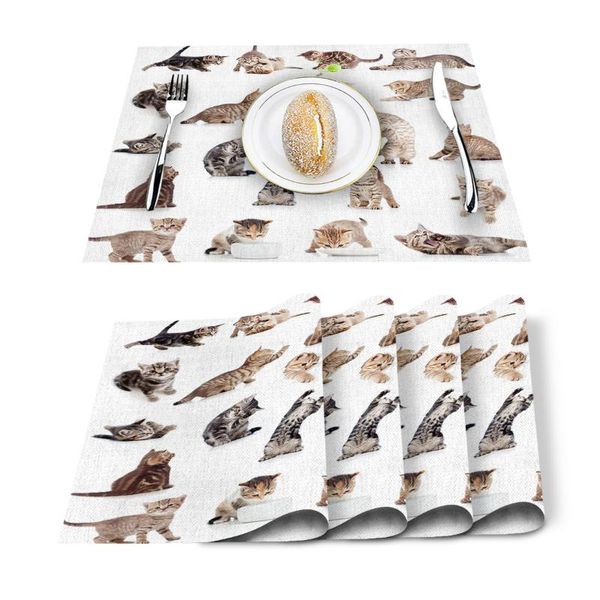 4/6 pcs placemat table mat cute kitten pet cat printed for tables heat-insulation linen cotton kitchen dining pads placemats set
4/6 pcs placemat table mat cute kitten pet cat printed for tables heat-insulation linen cotton kitchen dining pads placemats set