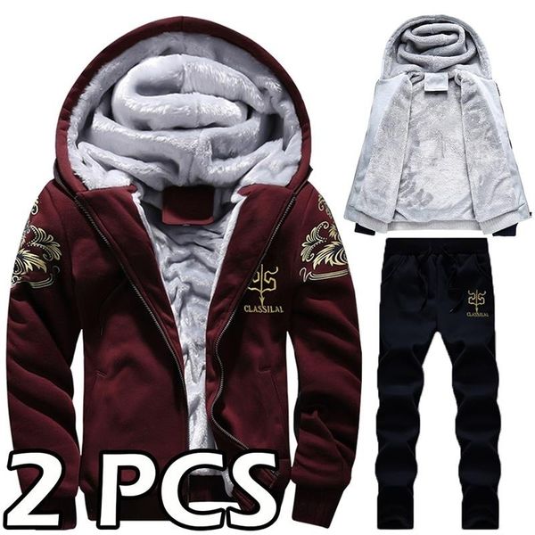 casual warm tracksuit men's sets winter fashion inner fleece jackets men zipper hooded sportswear 2pcs hoodies pants suits male, Gray
casual warm tracksuit men's sets winter fashion inner fleece jackets men zipper hooded sportswear 2pcs hoodies pants suits male, Gray