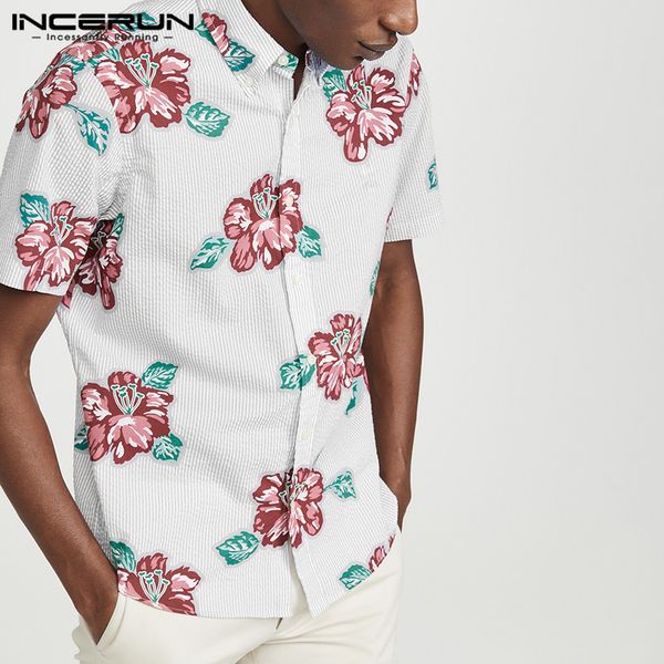 incerun men summer printed shirts causal short sleeve lapel shirt man flower floral camisa fashion loose comfy hombre chemise, White;black
incerun men summer printed shirts causal short sleeve lapel shirt man flower floral camisa fashion loose comfy hombre chemise, White;black