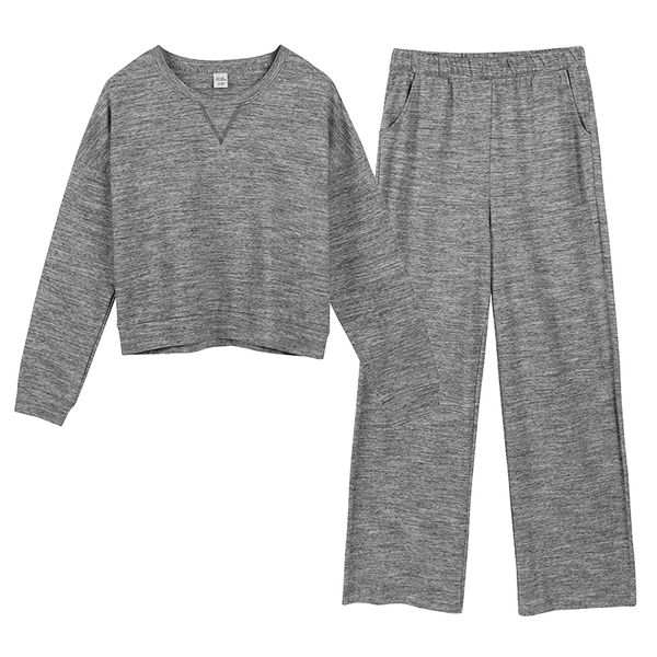 grey sleepwear 100% cotton loungewear women trendy daily homewear high waist minimalist style pajamas chic wide legs pyjamas, Black;red
grey sleepwear 100% cotton loungewear women trendy daily homewear high waist minimalist style pajamas chic wide legs pyjamas, Black;red