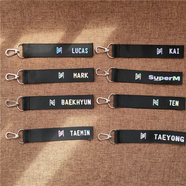 k- superm short paragraph laser name of the key key chain phone strap lanyard cell phone accessories, Silver
k- superm short paragraph laser name of the key key chain phone strap lanyard cell phone accessories, Silver