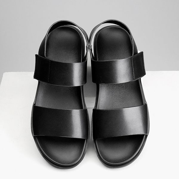 summer new style men's leather sandals korean-style youth line-styled leather sandals versatile thick bottomed anti-slip men's c, Black
summer new style men's leather sandals korean-style youth line-styled leather sandals versatile thick bottomed anti-slip men's c, Black