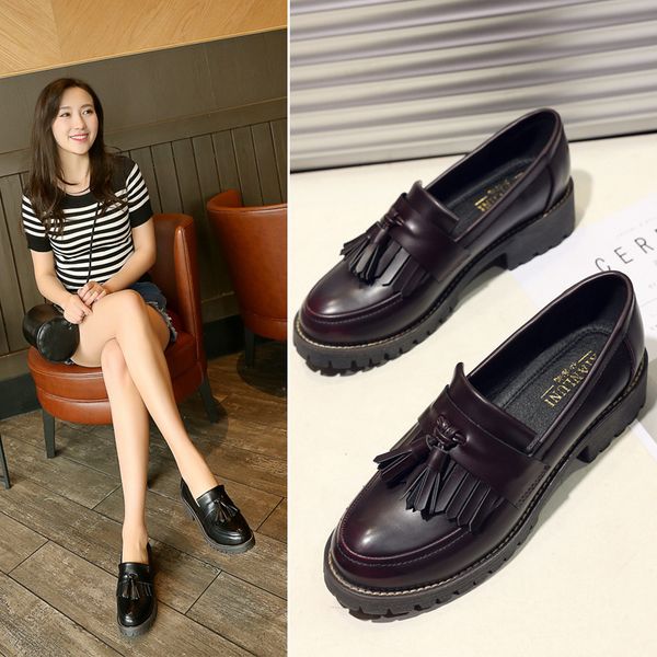 womens derby shoes british style female footwear fringe round toe autumn casual sneaker leather preppy big size retro dress, Black
womens derby shoes british style female footwear fringe round toe autumn casual sneaker leather preppy big size retro dress, Black