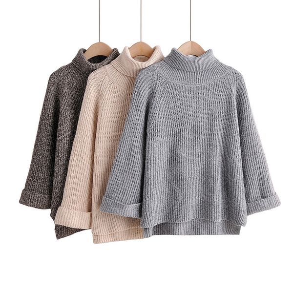 korean version of casual women's 2019 autumn and winter new high collar short short long curled sleeve sweater women, White;black
korean version of casual women's 2019 autumn and winter new high collar short short long curled sleeve sweater women, White;black
