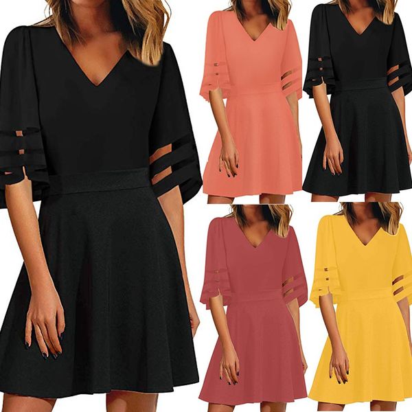 longue femme women's v neck mesh panel blouse 3/4 bell sleeve loose shirt dress s-2xl dolls dress women teddy lenceria sexy, Black;gray
longue femme women's v neck mesh panel blouse 3/4 bell sleeve loose shirt dress s-2xl dolls dress women teddy lenceria sexy, Black;gray