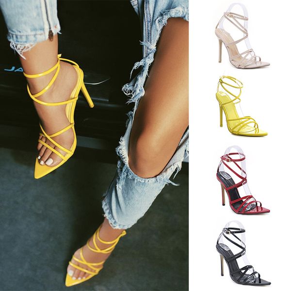 women's sandals factory supplying explosion models sandals pointed-toe cross-strap stiletto high heels shoes large size 43, Black
women's sandals factory supplying explosion models sandals pointed-toe cross-strap stiletto high heels shoes large size 43, Black