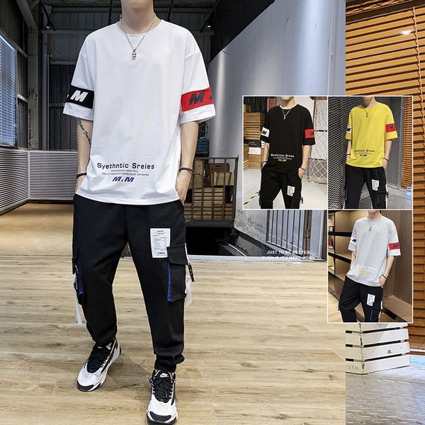 2020 the new leisure sport suit men set of summer two-piece han edition loose cotton t-shirts with short sleeves, Gray
2020 the new leisure sport suit men set of summer two-piece han edition loose cotton t-shirts with short sleeves, Gray