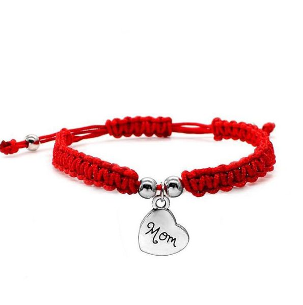 handmade woven red cord hearts mom letter pendant bracelet gold silver plated alloy love heart charm bangle hand chain women jewelry gifts, Golden;silver
handmade woven red cord hearts mom letter pendant bracelet gold silver plated alloy love heart charm bangle hand chain women jewelry gifts, Golden;silver