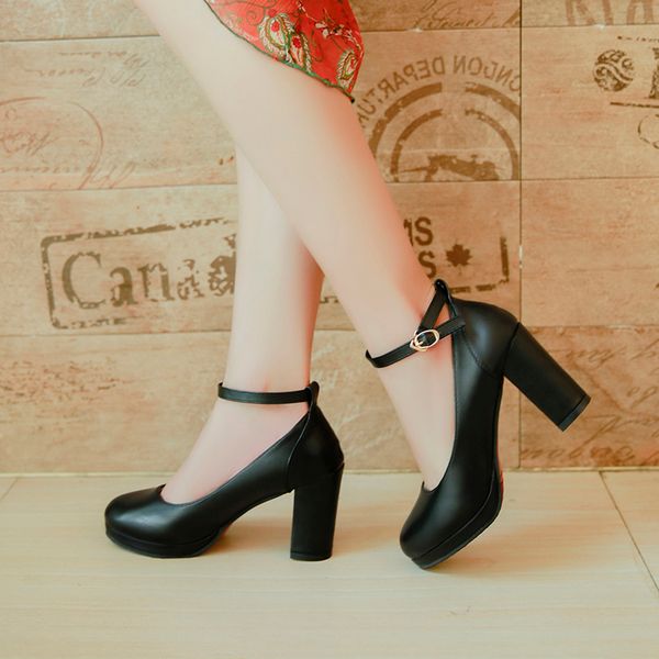 pumps female model catwalk shoes high heel 8cm thick with waterproof platform shoes black word t work shoes 
pumps female model catwalk shoes high heel 8cm thick with waterproof platform shoes black word t work shoes