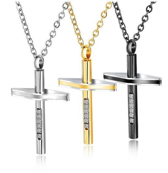 new simple men cross christian necklaces & pendants stainless steel black gold silver color fashion jewelry
new simple men cross christian necklaces & pendants stainless steel black gold silver color fashion jewelry