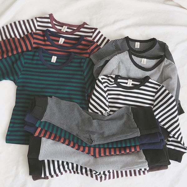 baby clothes set boys girls stripe long sleeve high waist pants children pajamas suit 2pcs home clothing kids tracksuit, White
baby clothes set boys girls stripe long sleeve high waist pants children pajamas suit 2pcs home clothing kids tracksuit, White