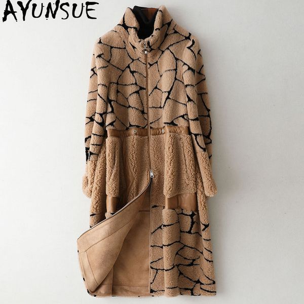 ayunsue women's fur coat winter jacket women clothes 2019 sheep shearling 100% wool coat female long jackets manteau femme my, Black
ayunsue women's fur coat winter jacket women clothes 2019 sheep shearling 100% wool coat female long jackets manteau femme my, Black
