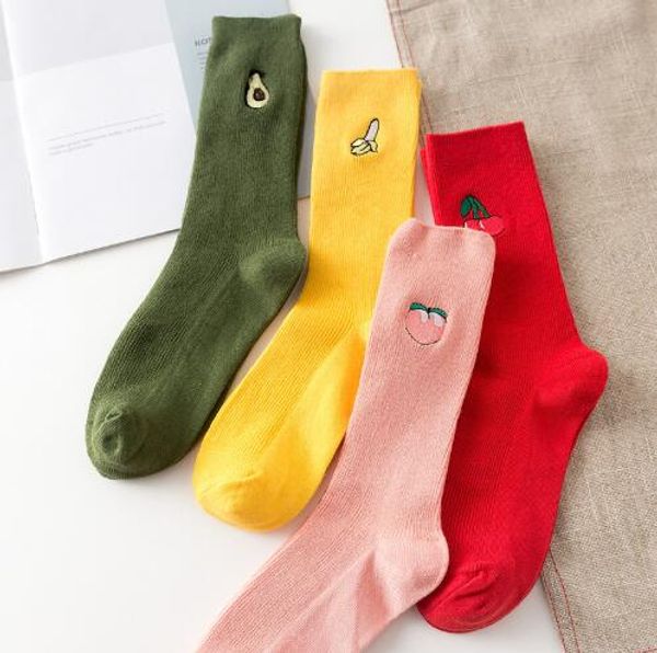 funny socks cotton cute fruit print women's socks meias retro embroidery long colorful funny socks women girls multicolor sock, Pink;yellow 
funny socks cotton cute fruit print women's socks meias retro embroidery long colorful funny socks women girls multicolor sock, Pink;yellow