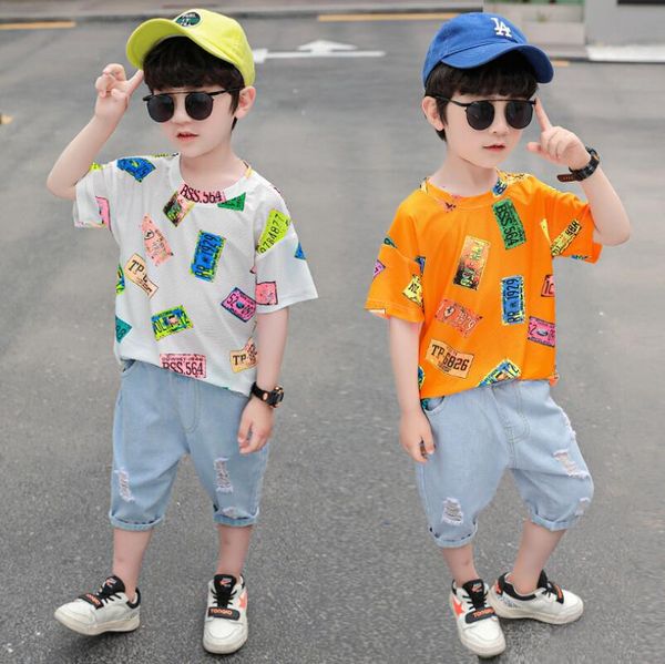 2020 new summer casual boys suits fashion kids suits boys clothing sets t shirt+hole jeans shorts 2pcs/set boys clothes retail, White
2020 new summer casual boys suits fashion kids suits boys clothing sets t shirt+hole jeans shorts 2pcs/set boys clothes retail, White