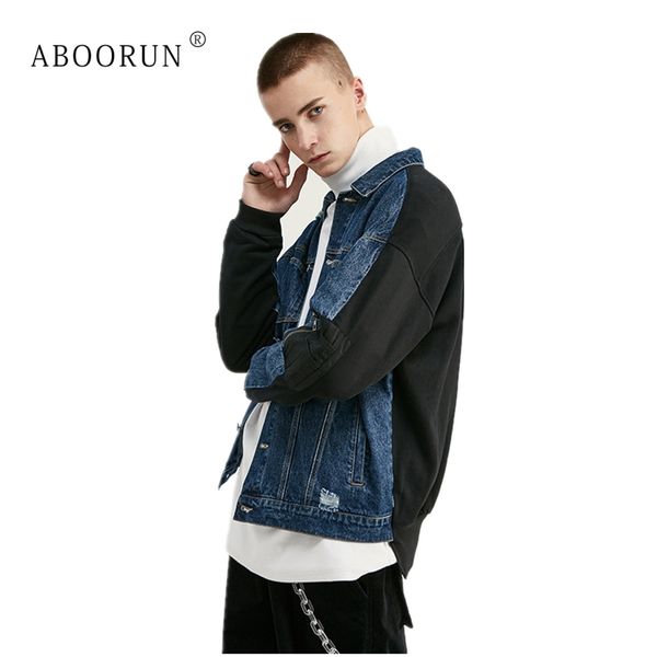 aboorun mens hi streetwear denim jacket ripped color block patchwork jeans jacket autumn winter casual outwear male r2656, Black;brown
aboorun mens hi streetwear denim jacket ripped color block patchwork jeans jacket autumn winter casual outwear male r2656, Black;brown