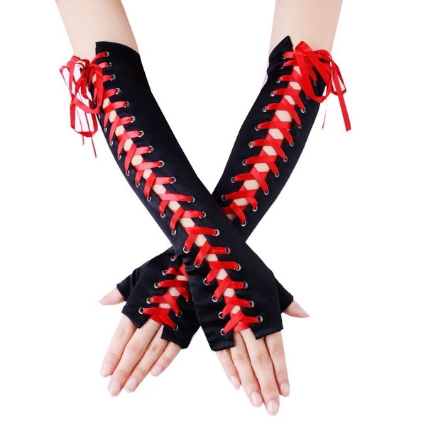 womens fingerless gloves steampunk gothic black arm elbow retro medieval bracers cosplay costume accessories long arm warmer, Blue;gray
womens fingerless gloves steampunk gothic black arm elbow retro medieval bracers cosplay costume accessories long arm warmer, Blue;gray