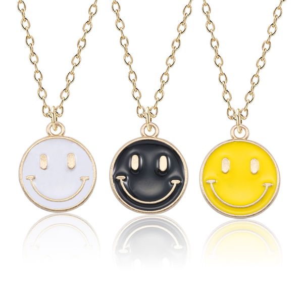 cute chain necklace enamel alloy smiling face pendant charms drop oil metal chain necklaces ornaments jewelry, Silver
cute chain necklace enamel alloy smiling face pendant charms drop oil metal chain necklaces ornaments jewelry, Silver