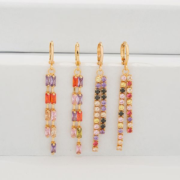 fashion women long cz tassel statement drop earrings vintage multicolor crystal bohemian earrings new trendy hanging earrings, Golden
fashion women long cz tassel statement drop earrings vintage multicolor crystal bohemian earrings new trendy hanging earrings, Golden