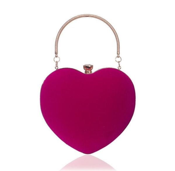 2020 women bag heart shaped handbag women's fashion makeup bag dinner hand #43
