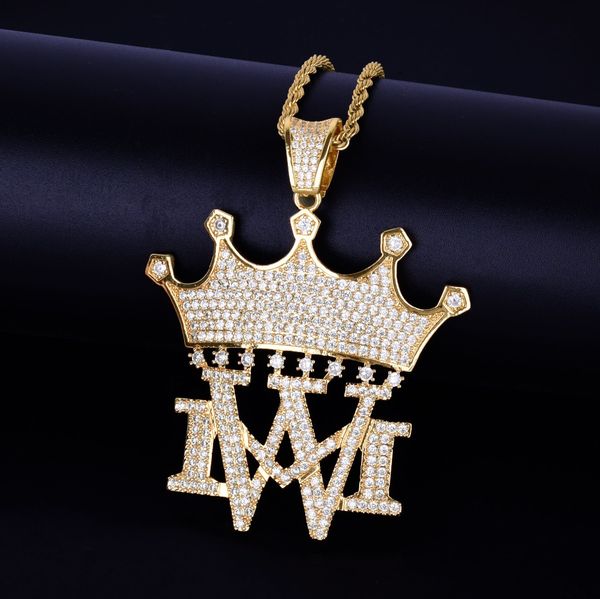 crown with mw necklaces & pendants with rope chain gold silver color bling cubic zircon men's hip hop men jewelry
crown with mw necklaces & pendants with rope chain gold silver color bling cubic zircon men's hip hop men jewelry