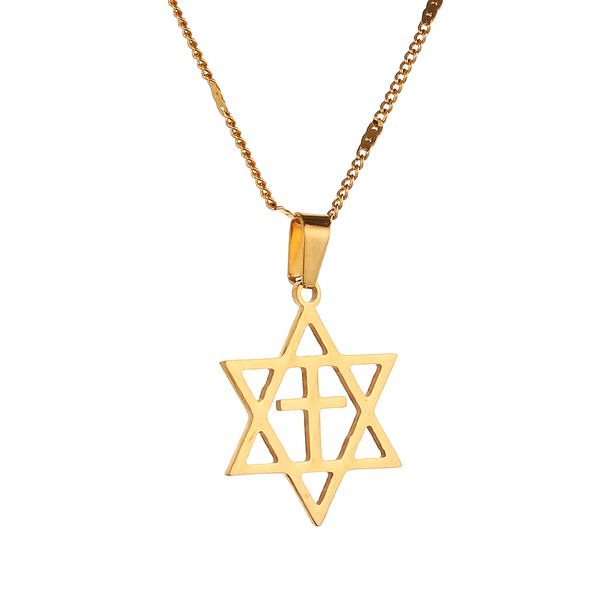 stainless steel trendy men's star of david necklace cross megan david pendant jewish jewelry, Silver
stainless steel trendy men's star of david necklace cross megan david pendant jewish jewelry, Silver