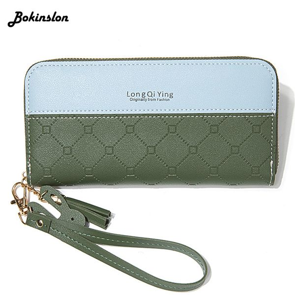 bokinslon long womans zipper wallet school stitching hit color tassel wild hand bag female, Red;black
bokinslon long womans zipper wallet school stitching hit color tassel wild hand bag female, Red;black