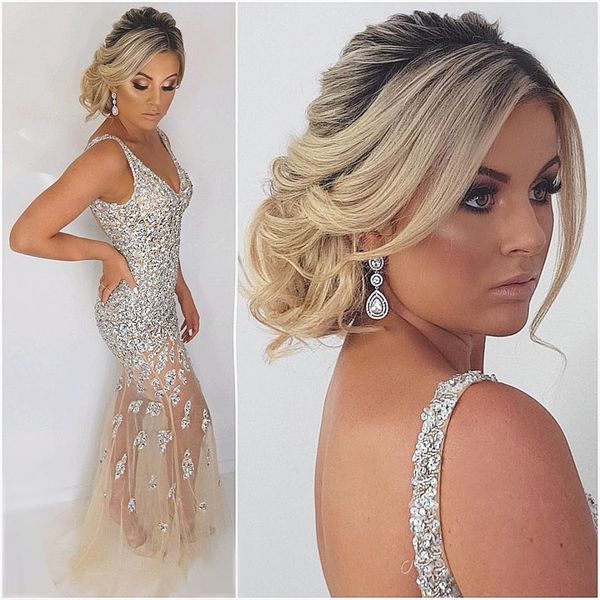 crystal silver mermaid prom dresses 2019 women formal evening dresses sequins bead pageant gowns abendkleider formal cocktail party dresses, Black;red
crystal silver mermaid prom dresses 2019 women formal evening dresses sequins bead pageant gowns abendkleider formal cocktail party dresses, Black;red