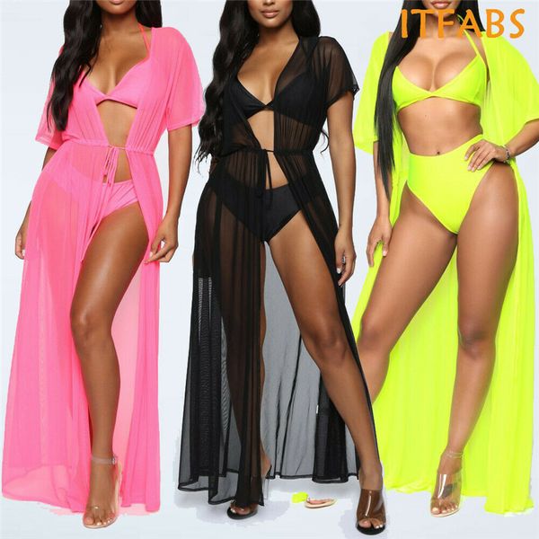 hirigin women swimwear bikini cover ups beach maxi wrap skirt sarong pareo dress short sleeve with belt bikini cover ups, Blue;gray
hirigin women swimwear bikini cover ups beach maxi wrap skirt sarong pareo dress short sleeve with belt bikini cover ups, Blue;gray