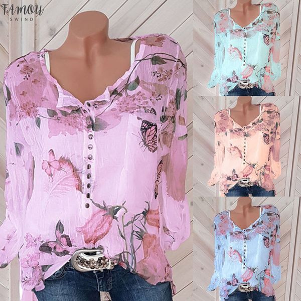 2020 dropshipping plus size women casual summer chiffon floral printed button shirt irregular hem blouse ropa de mujer, White 
2020 dropshipping plus size women casual summer chiffon floral printed button shirt irregular hem blouse ropa de mujer, White