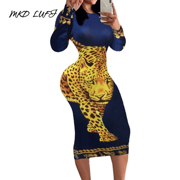 leopard print bodycon women dress long sleeve spring mid-calf casual dress, Black;gray
leopard print bodycon women dress long sleeve spring mid-calf casual dress, Black;gray