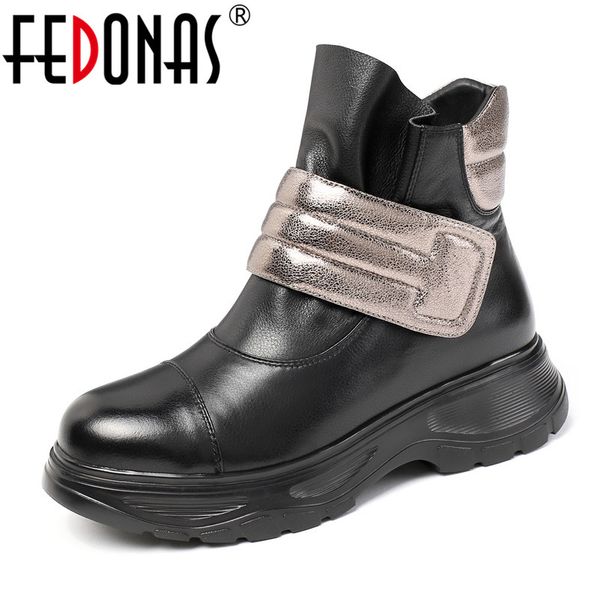 fedonas hook genuine cow leather women ankle boots warm short boots autumn winter casual platform shoes woman high heeled, Black
fedonas hook genuine cow leather women ankle boots warm short boots autumn winter casual platform shoes woman high heeled, Black