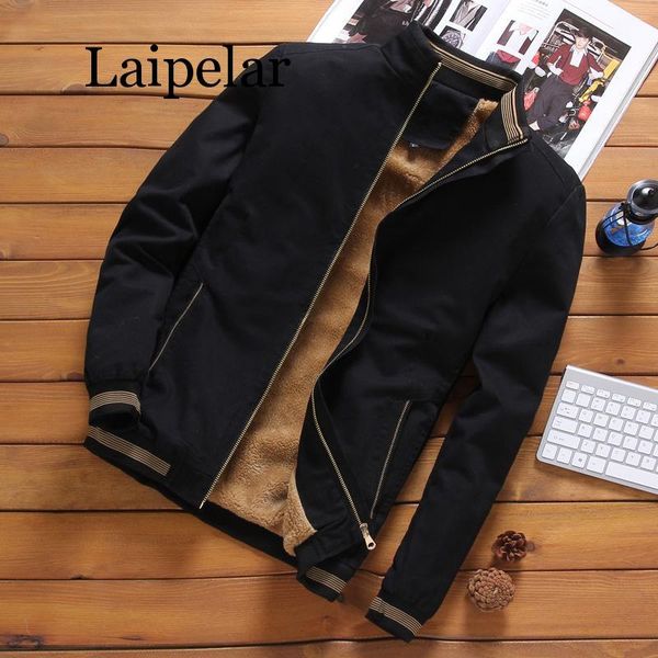 laipelar autumn mens bomber jackets casual male outwear fleece thick warm windbreaker jacket mens baseball coats clothi, Black;brown 
laipelar autumn mens bomber jackets casual male outwear fleece thick warm windbreaker jacket mens baseball coats clothi, Black;brown