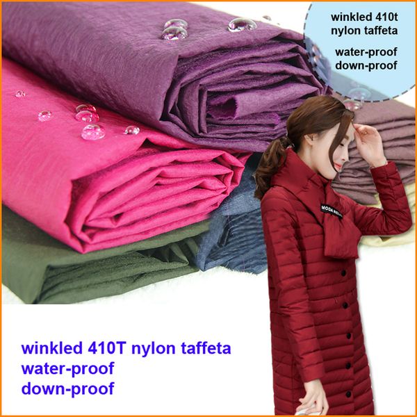 410t nylon taffeta cloth water-proof, down-proof wrinkled fabric for jacket, Black;white
410t nylon taffeta cloth water-proof, down-proof wrinkled fabric for jacket, Black;white