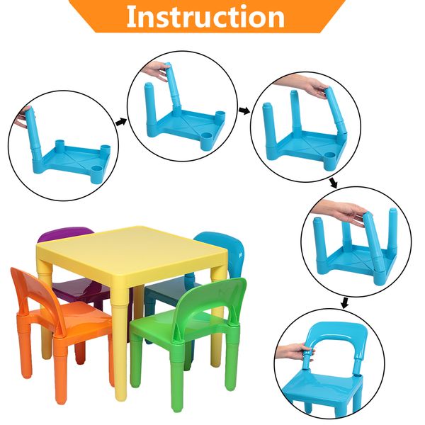 new style kids table and 4 chairs play set toddler child toy activity furniture in-outdoor ing
new style kids table and 4 chairs play set toddler child toy activity furniture in-outdoor ing