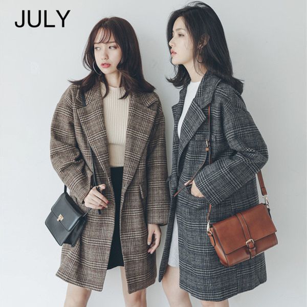 autumn winter plaid coat jacket female 2019 new loose coat long section women's plaid brown female, Black
autumn winter plaid coat jacket female 2019 new loose coat long section women's plaid brown female, Black